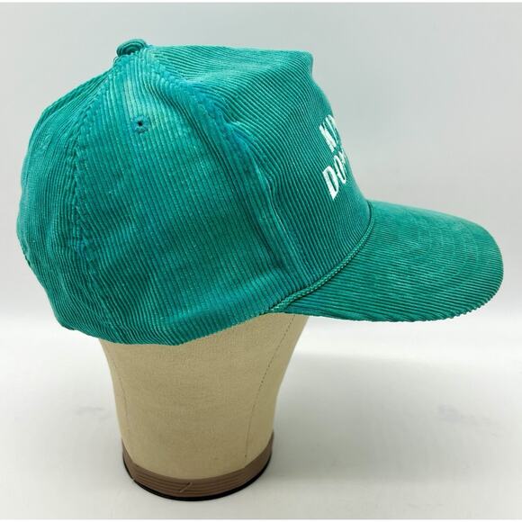 Vintage Kings Dominion Amusement Park Corduroy Hat Cap SnapBack Green Taiwan - Picture 5 of 9